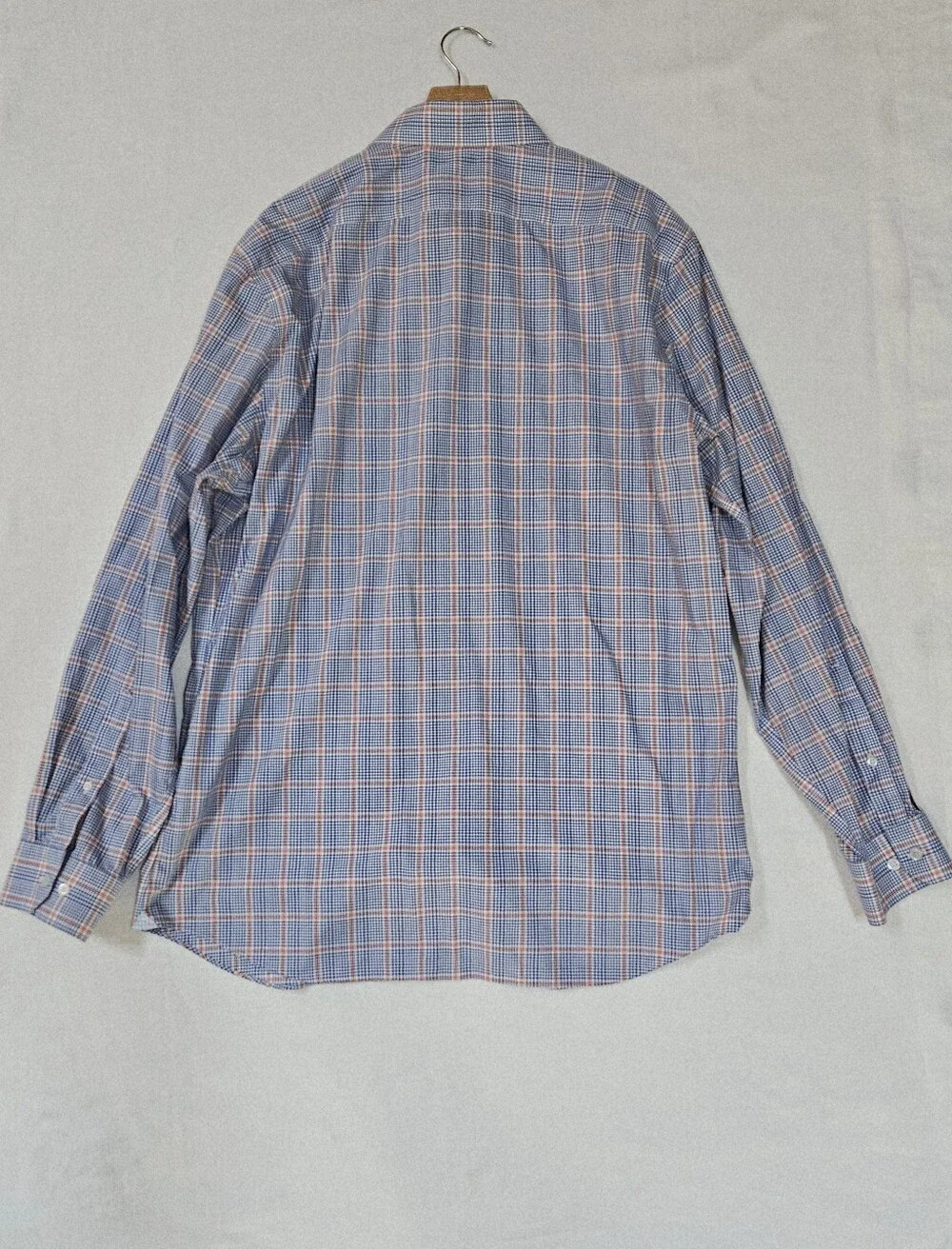 Men's Blue Plaid Button-Up Shirt
